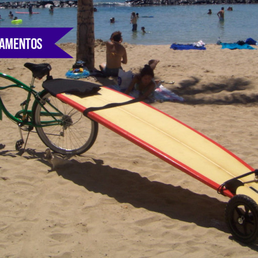 Empresa desenvolve trailer de bicicletas para pranchas de surf