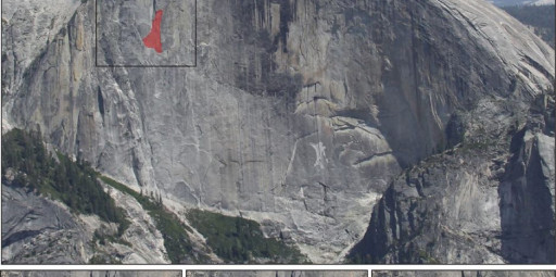 Parte significativa de rocha cai de via no Half Dome em Yosemite
