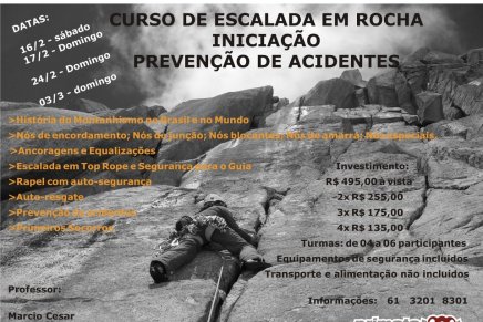 Academia de Brasília promove curso de escalada