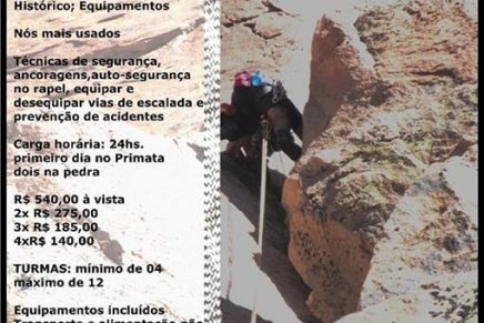 Academia de Brasilia realiza curso de iniciação e reciclagens de técnicas de escalada