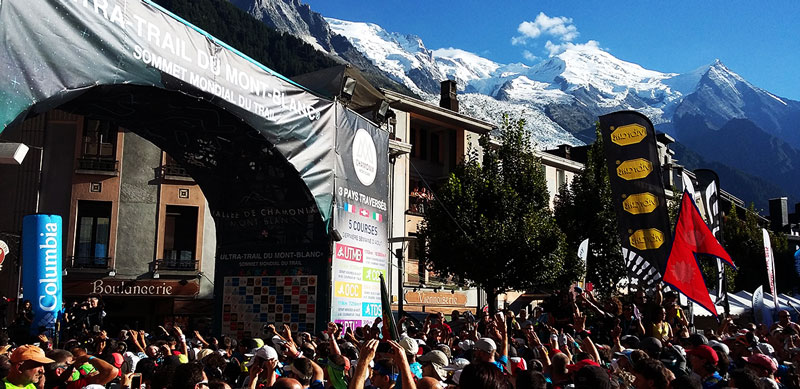 Chegada da Ultra Trail du Mont Blanc, maior evento esportivo da cidade | Foto: Cissa Carvalho