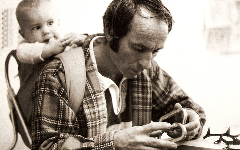 Yvon Chouinard e filho em 1975 - http://hermannhuber.de/